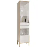 lookway Vitrine AURORA 45 x 40 x 195 cm Weiß