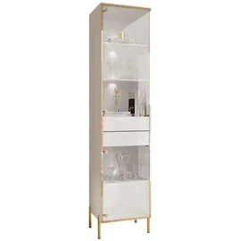 lookway Vitrine AURORA 45 x 40 x 195 cm Weiß