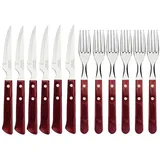 Tramontina Steakbesteck-Set 12-tlg. bordeaux