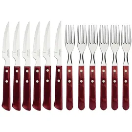 Tramontina Steakbesteck-Set 12-tlg. bordeaux
