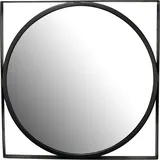 Wohnling Wandspiegel Schwarz 54x54 cm