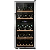 Klarstein Vinamour 66 Duo Weinkühlschrank 2 Zonen 204 L/79 Flaschen 5-18°C Touch Edelstahl