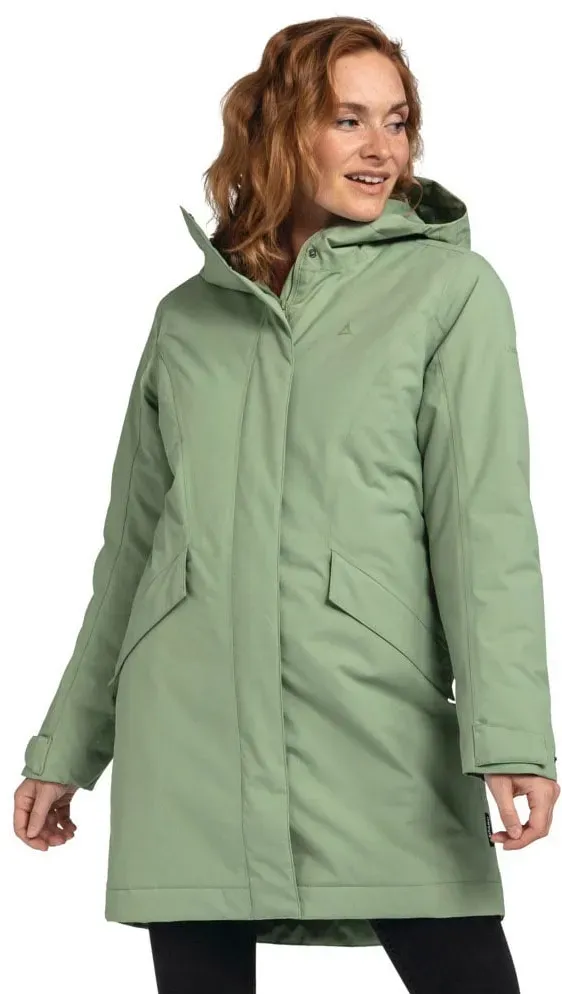 Parka SCHÖFFEL "ORLANGEN" Gr. 52, grün (loden frost) Damen Jacken Sportjacken Wärmend & Atmungsaktiv Wasserabweisend Winddicht