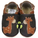 HOBEA-Germany Krabbelschuhe Giraffe 16/17 (0 - 6 Monate) Krabbelsohle