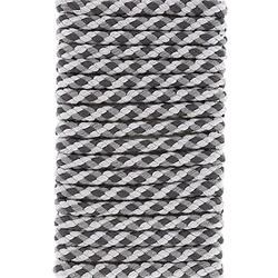 buttinette Kordel für Bekleidung, grau color, Ø 8 mm, Länge: 5 m