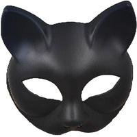 Carnavalife Catwoman Mascara für Damen, Mädchen, Katzenmaske, Fedora, widerstandsfähig, Accessoire für Kostüm, Catwoman Superheldin, Tanzmaske, sexy, Einheitsgröße, Schwarz