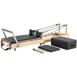 VEVOR Faltbare Pilates Reformer Pilates Maschine Heim-Fitnessstudio Holz