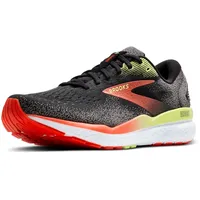 Brooks Herren Ghost 16 Sneaker, Black Mandarin Red Green, 45 EU