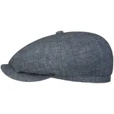 Stetson Hatteras Inspection Tag Flatcap - Mütze - Klassische Schirmmütze - Made in Germany - Herren - Frühjahr/Sommer blau-meliert 58 cm - 58