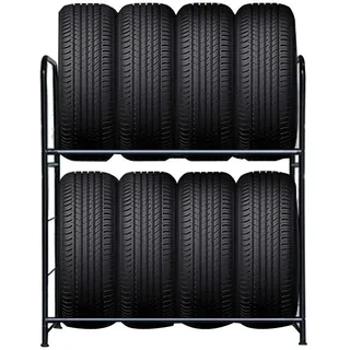 HENGMEI 4/8x Reifenhalter Autoreifen Wandhalter Reifenständer Wandhalterung Reifenregal belastbar bis 25kg für garage (Reifenregal)