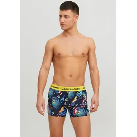 JACK & JONES Jacflower Bird Trunks Surf The Web / Schwarz L 3er Pack