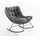 prestige home living outdoor Schaukelstuhl aus Stahl mit Kissen 100 x 68 x 84 cm Anthrazit