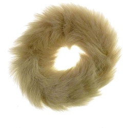 SOHO Faux Scrunchie Haargummi Mit Fell Hellbraun Braun 