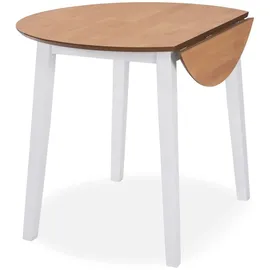 vidaXL Esstisch Ø 90 cm weiß