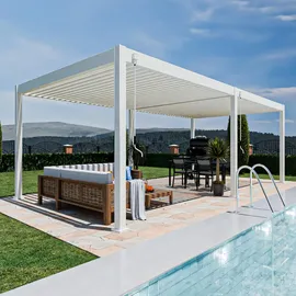 pergoline Pergola 3,6 x 7,2 m Weiß