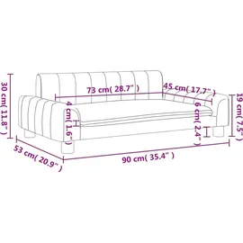 vidaXL Kindersofa vidaXL 90 x 53 x 30 cm Kiefer schwarz