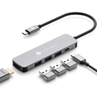 NOVOO USB C Hub Adapter MacBook Pro/Air M1 Adapter mit 4K HDMI,100W PD,3 x USB C Geräten