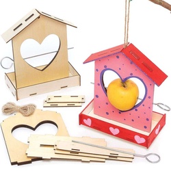 Herz Vogelstation aus Holz  (pro Set 2) Basteln mit Holz
