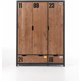 Vipack Kleiderschrank Alex 3-türig braun