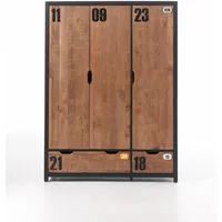 Vipack Kleiderschrank Alex 3-türig braun