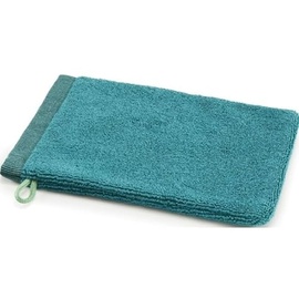 BASSETTI New Shades Waschhandschuh aus 100% Baumwolle in der Farbe Grün V1, Maße: 16x12 cm