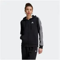 Adidas Damen Kapuzensweat Essentials 3-Streifen, Black/White M