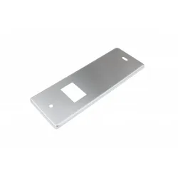 Schellenberg Abdeckplatte für Einlasswickler, Metall, Lochabstand 13,5 cm, Silber
