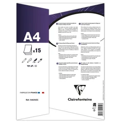 Clairefontaine 5x Mangaka Essential Paper, Mappe mit 15 Blatt A4 (3 Mangapapiere sortiert) - Weiß 94050C