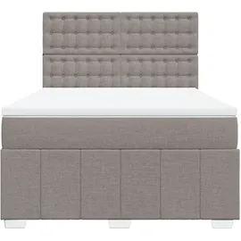 vidaXL Boxspringbett 140 x 200 cm H1 Taupe