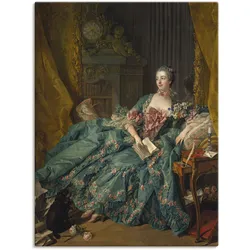 Wandbild ARTLAND "Bildnis der Marquise de Pompadour. 1756", grün (farbe bild(er): grün), B:30cm H:40cm, Canvas, Leinwand, Bilder, als Leinwandbild, Poster in verschied. Größen