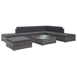 vidaXL Garten-Lounge-Set 8-tlg. grau