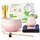 TEANAGOO 7 Stück Matcha Set, Matcha Besen, Matcha Schale mit Ausgießer, Matcha Set Rosa, Matcha Tee Set für die Zubereitung von Milchkaffee, Matcha Schneebesen Set und Schüssel mit löffel & Sieb
