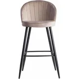 Wohnling Barhocker 56 x 102,5 x 52,5 cm Beige