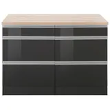 kochstation Unterschrank KS-Ohio 120 x 0 x 0 cm Grau