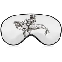 Neuartige Verdunkelungs-Augenmaske, lustige Astronauten und Wale erkunden Planeten, Schlafmasken, Schlafmaske, Augenbinde, Augenschutz, Augenschutz mit verstellbarem Riemen, für Männer, Frauen, Teen