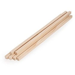 Holz-Leisten, 50 x 1,5 x 1,5 cm, 6 Stück