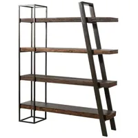 MASSIVMOEBEL24.DE Bücherregal 150 x 35 x 180 cm Braun