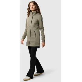 Ragwear Damen, Leichter Sweat-Übergangsmantel lang windabweisendl mit hohem Kragen Letrice Bonded Mocca24 Gr. S - S