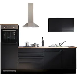 BASIC by Balculina Küchenzeile Jazz 260 cm schwarz