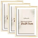luxuskollektion Bilderrahmen Kieferholz braun 21x29,7 cm 3er Set