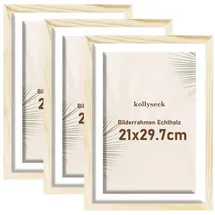 luxuskollektion Bilderrahmen Kieferholz braun 21x29,7 cm 3er Set