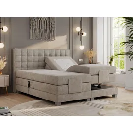 MKS Meble Motor Boxspringbett mit Bettkasten ¦ beige ¦ Maße (cm): B: 168 H: 118