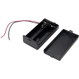 TRU Components Batteriebox 2x Mignon (AA) Schwarz