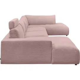 Musterring Wohnlandschaft MUSTERRING "Lucia U-Form", rosa, B:434cm H:81cm T:204cm, Sofas, Wohnlandschaft, Verschiedene Farben, inkl. Kopfstütze, Gesamtbreite 434 cm