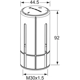 HEIMEIER Thermostat-Kopf B Behördenmodell 2500-00,500 Heizkörperthermostat