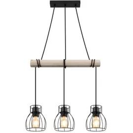 GLOBO Mina 3-flg. 50 cm Holz schwarz