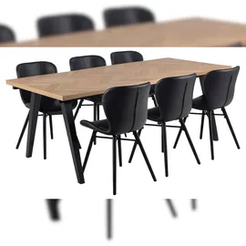 VCM Bali Esszimmerstuhl PU Kunstleder schwarz.