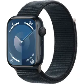 Apple Watch Series 9 GPS 45 mm Aluminiumgehäuse mitternacht, Sport Loop mitternacht One Size