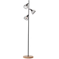 Lightbox 3 flammige Stehlampe - Vintage Standleuchte mit Schalter
