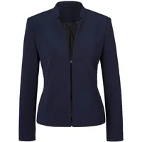 GOLDNER Kurzgröße: Eleganter Festblazer mit Stehkragen", in marine | Gr.: 19,